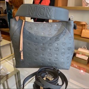 MCM charcoal medium hobo bag $750+ tax